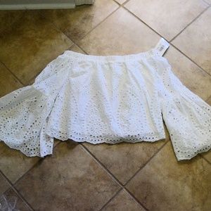 NWT Pink Lily Boutique off shoulder Top SZM